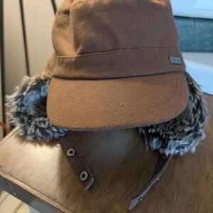 Cozy Brown Hat with Faux Fur Ear Flaps